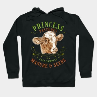 Vintage Farm Animal Cow Cute Cottagecore Aesthetic Girls Women Hoodie